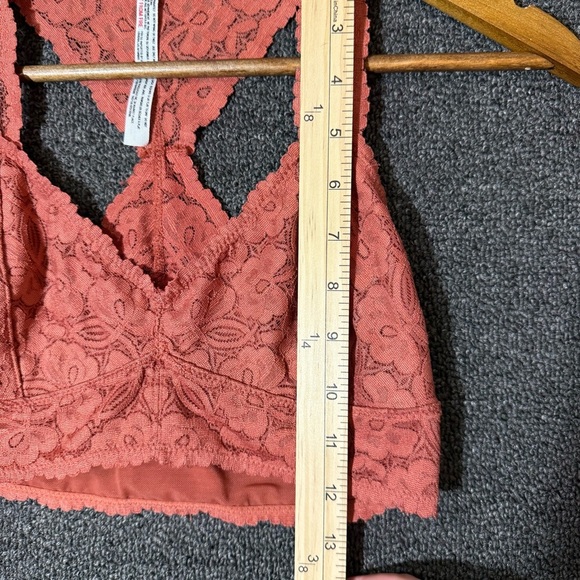 Free People Lace Bralette in Coral Orange, Women’s Small - Picture 3 of 4